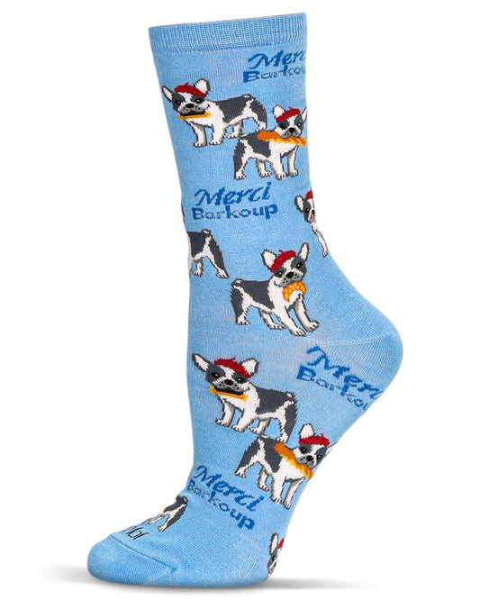 Women's Merci Barkoup Bamboo Crew Socks : Color: Light Blue