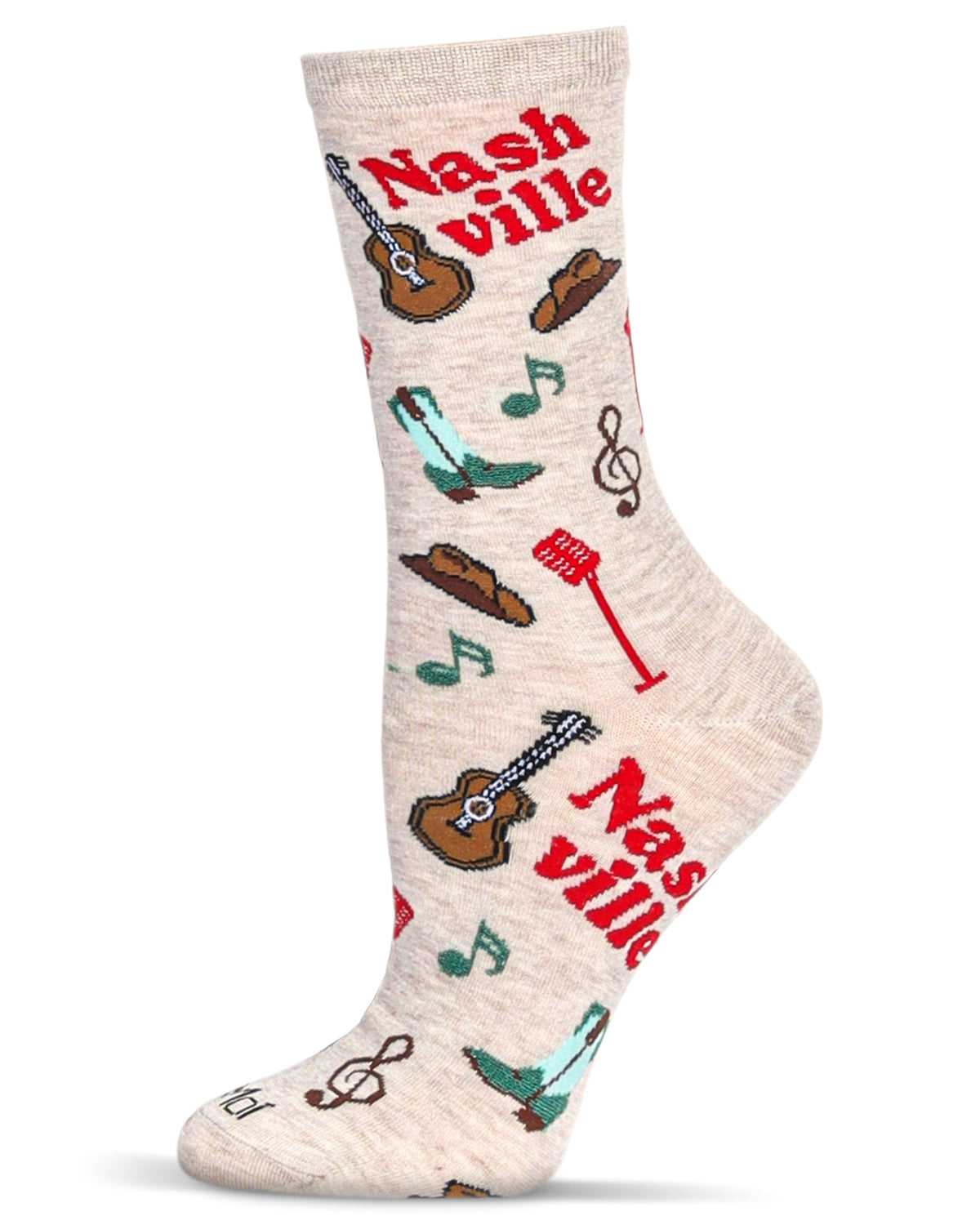 Women's Nashville Bamboo Crew Socks : Color: Oatmeal Heather