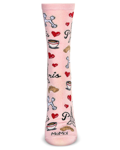 Women's J`Adore Paris Bamboo Crew Socks : Color: Light Pink