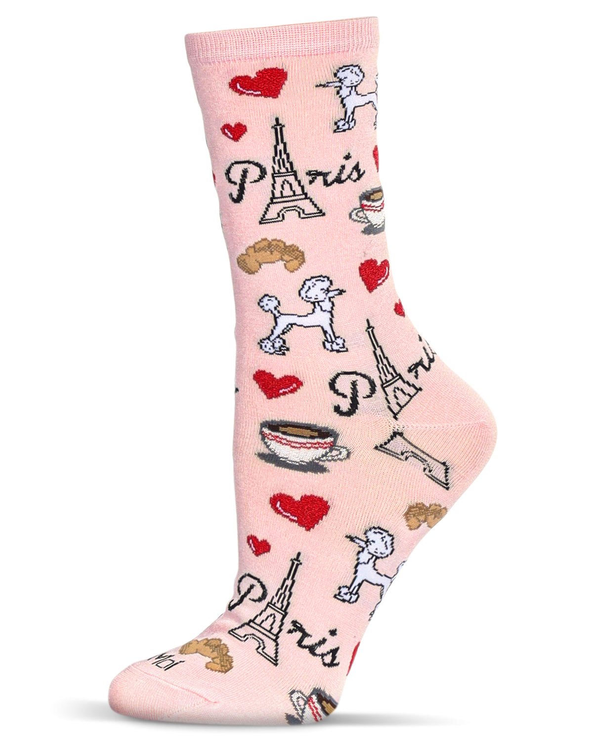 Women's J`Adore Paris Bamboo Crew Socks : Color: Light Pink