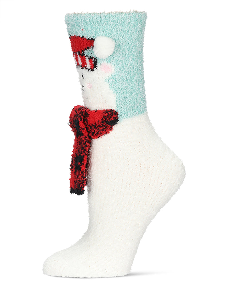 Women's Polar Bear Embellished Critter Plush Crew Socks