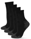 2 Pair Pack Unisex Diabetic Half Cushion Quarter Socks : Color: Black/Black