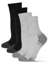 2 Pair Pack Unisex Diabetic Half Cushion Quarter Socks : Color: Gray/Black
