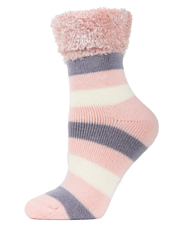 Women's Multi Stripe Plush Cabin Socks