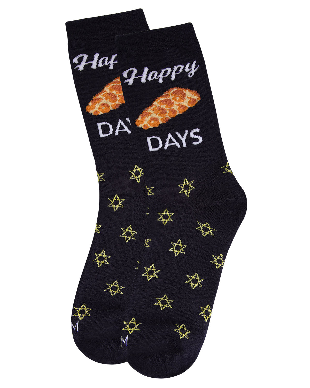 Happy Challah Days Holiday Crew Socks : Color: Denim Heather