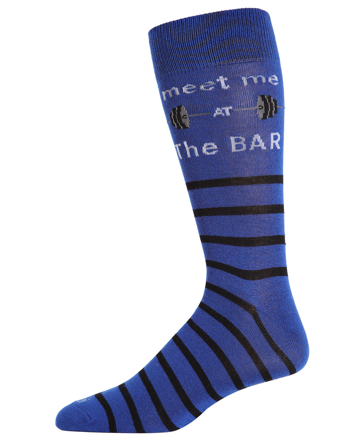 Men's Meet Me at the Bar Bamboo Blend Novelty Crew Sock : Color: Royal Blue