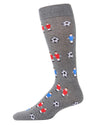 Men's Fun Foosball Bamboo Blend Novelty Crew Sock : Color: Medium Gray Heather