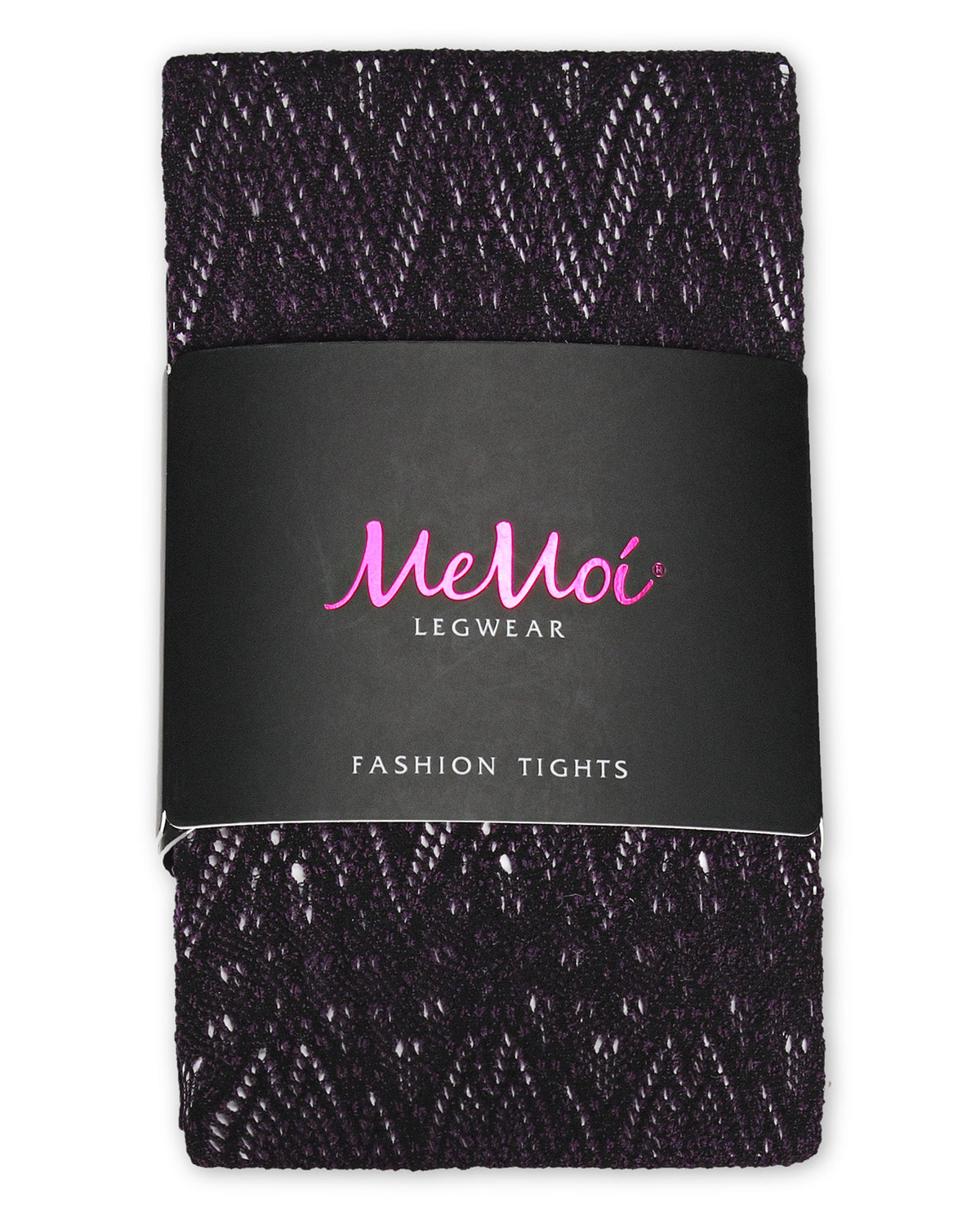 Women's Glacier Two Toned Nylon Net Tights : Color: Black/Blackberry Cordial