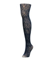 Women's Glacier Two Toned Nylon Net Tights : Color: Black
