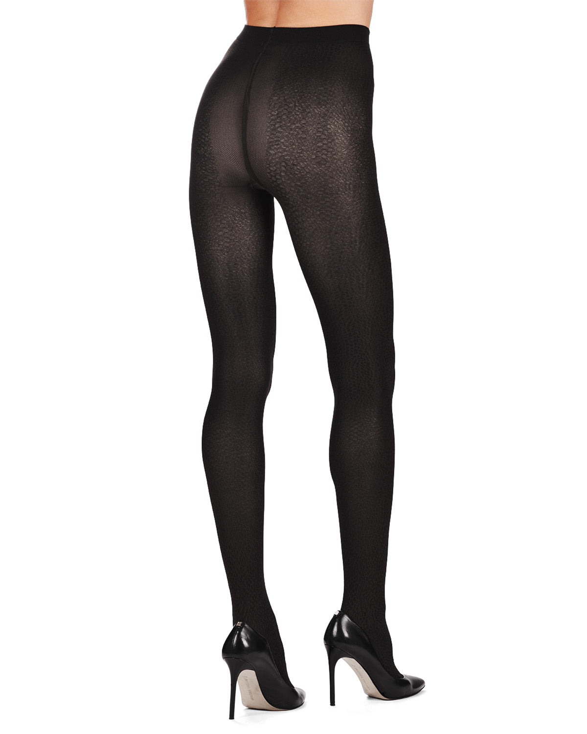 Upscale Snake Skin Opaque Tights : Color: Black