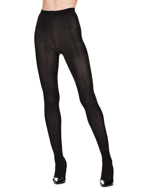 Upscale Snake Skin Opaque Tights : Color: Black