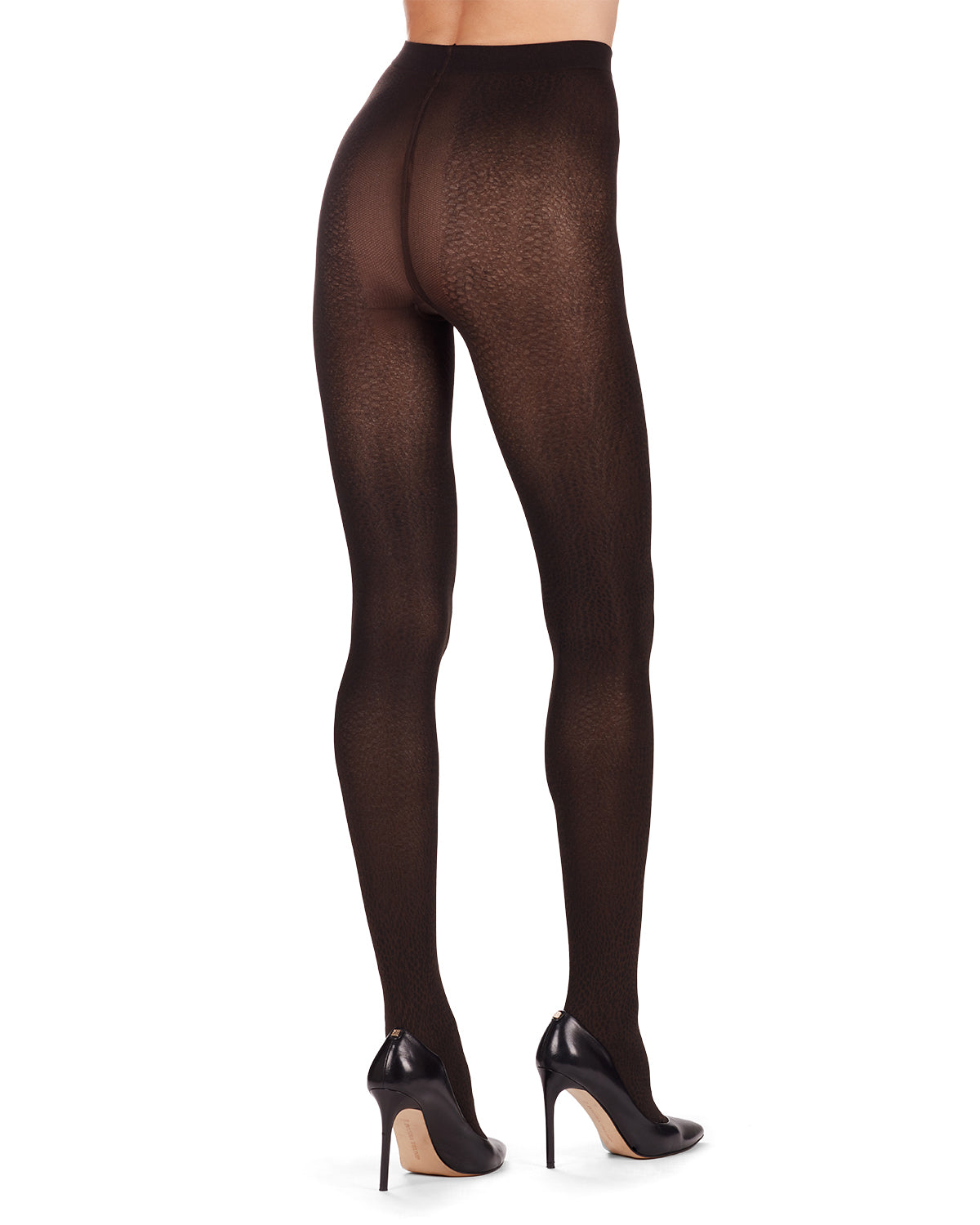 Upscale Snake Skin Opaque Tights : Color: Black