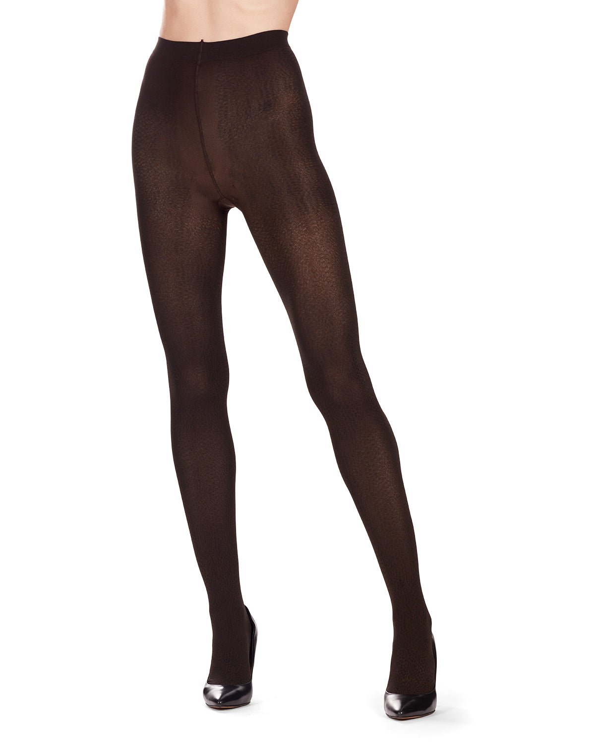 Upscale Snake Skin Opaque Tights : Color: Black