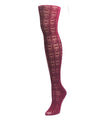 Expanded Crochet Cashmere Blend Tights : Color: Cabernet