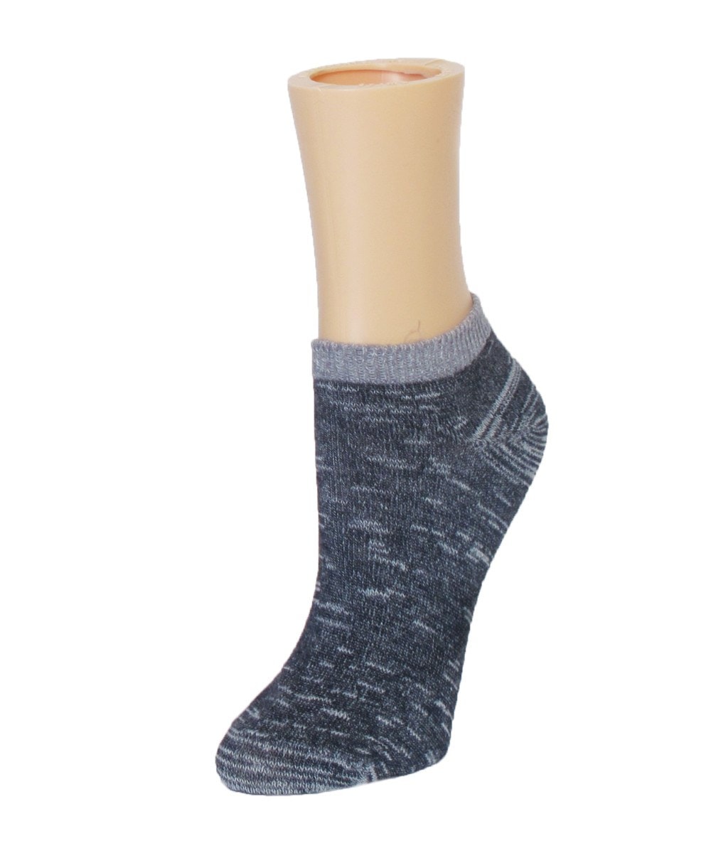 Simple Space Cotton Blend Low-Cut Gym Socks : Color: Black