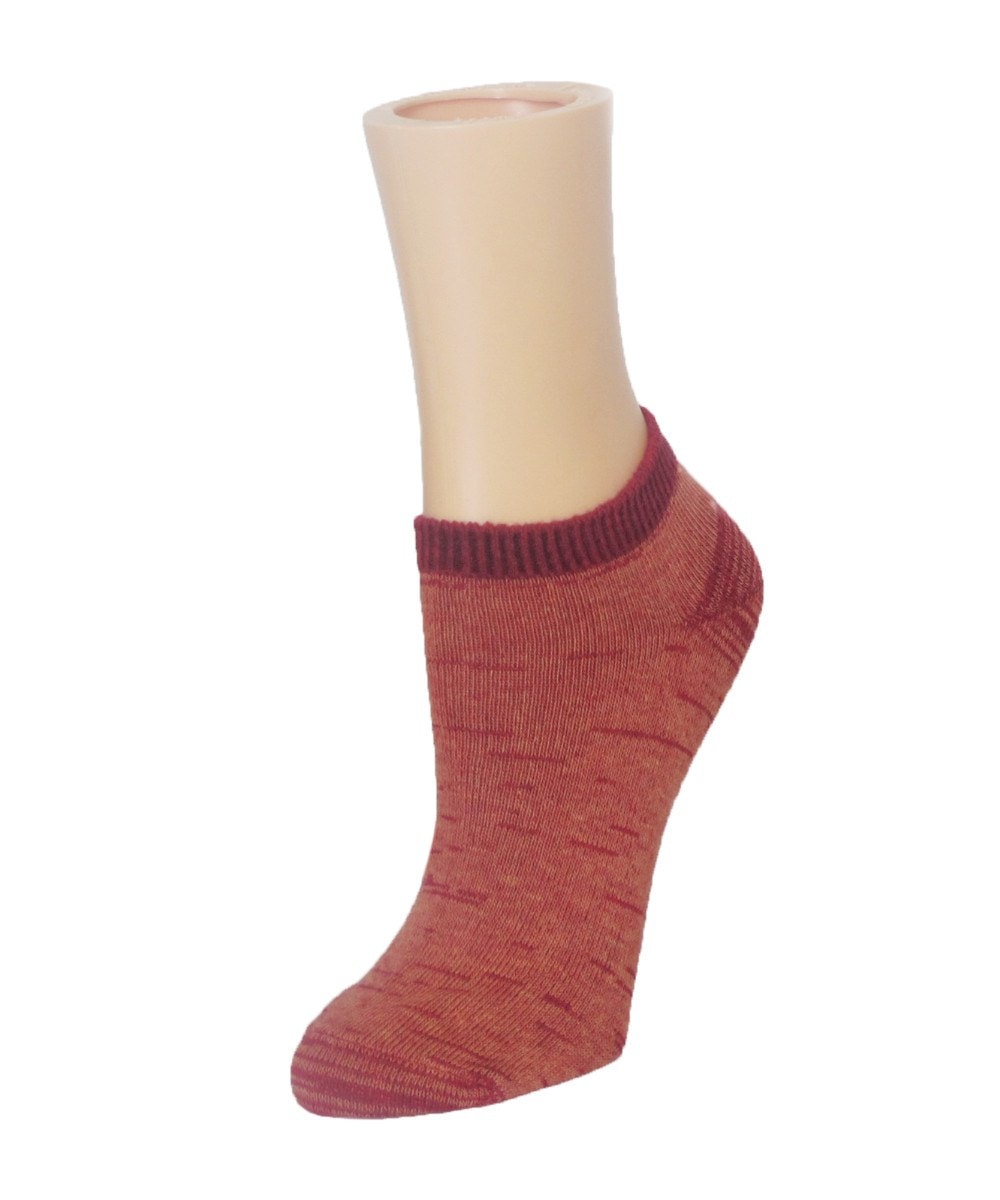 Simple Space Cotton Blend Low-Cut Gym Socks : Color: Burnt Ochre