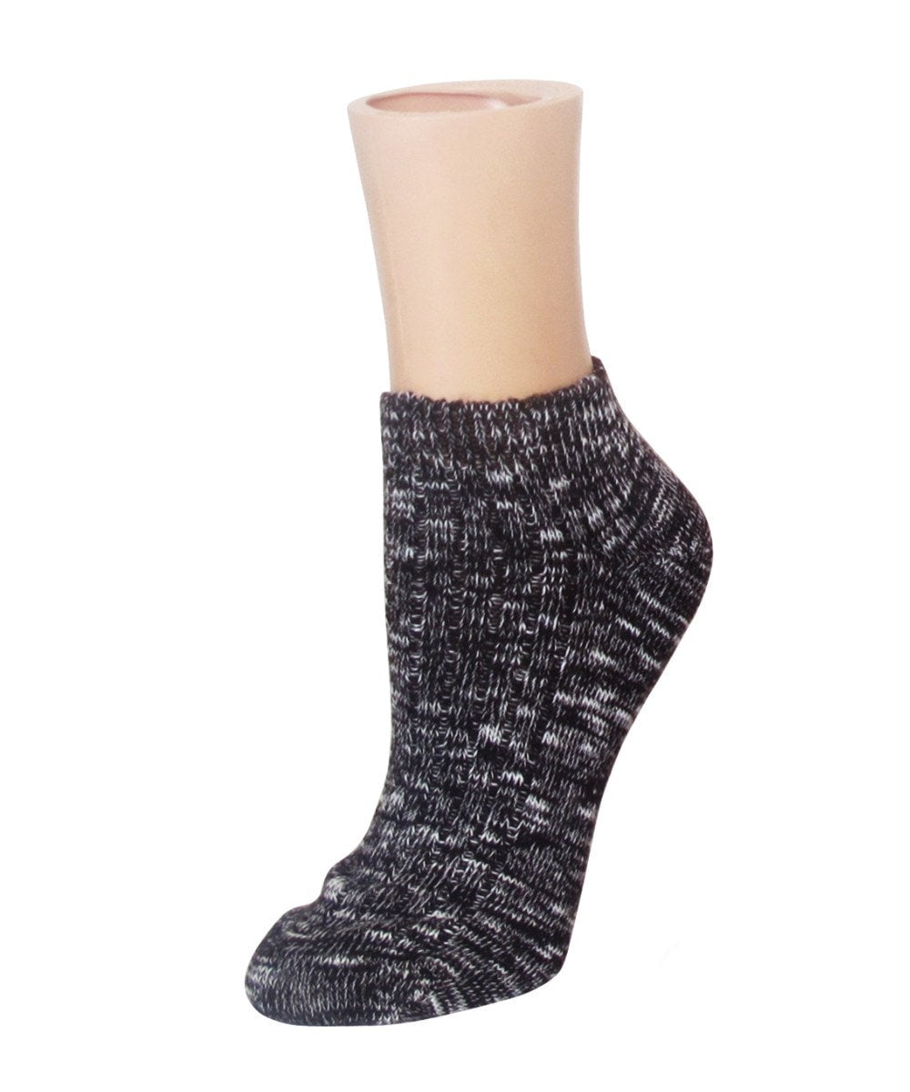 Rib Space Low Cut Running Super-Fit Cotton Socks : Color: Coffee Bean