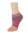 Space Block Low-Cut Cotton Blend Workout Socks : Color: Cabernet
