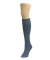 Exotic Diamond Opaque Knee High Socks : Color: Black Heather