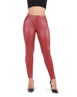 Fever Red Faux Leather Leggings