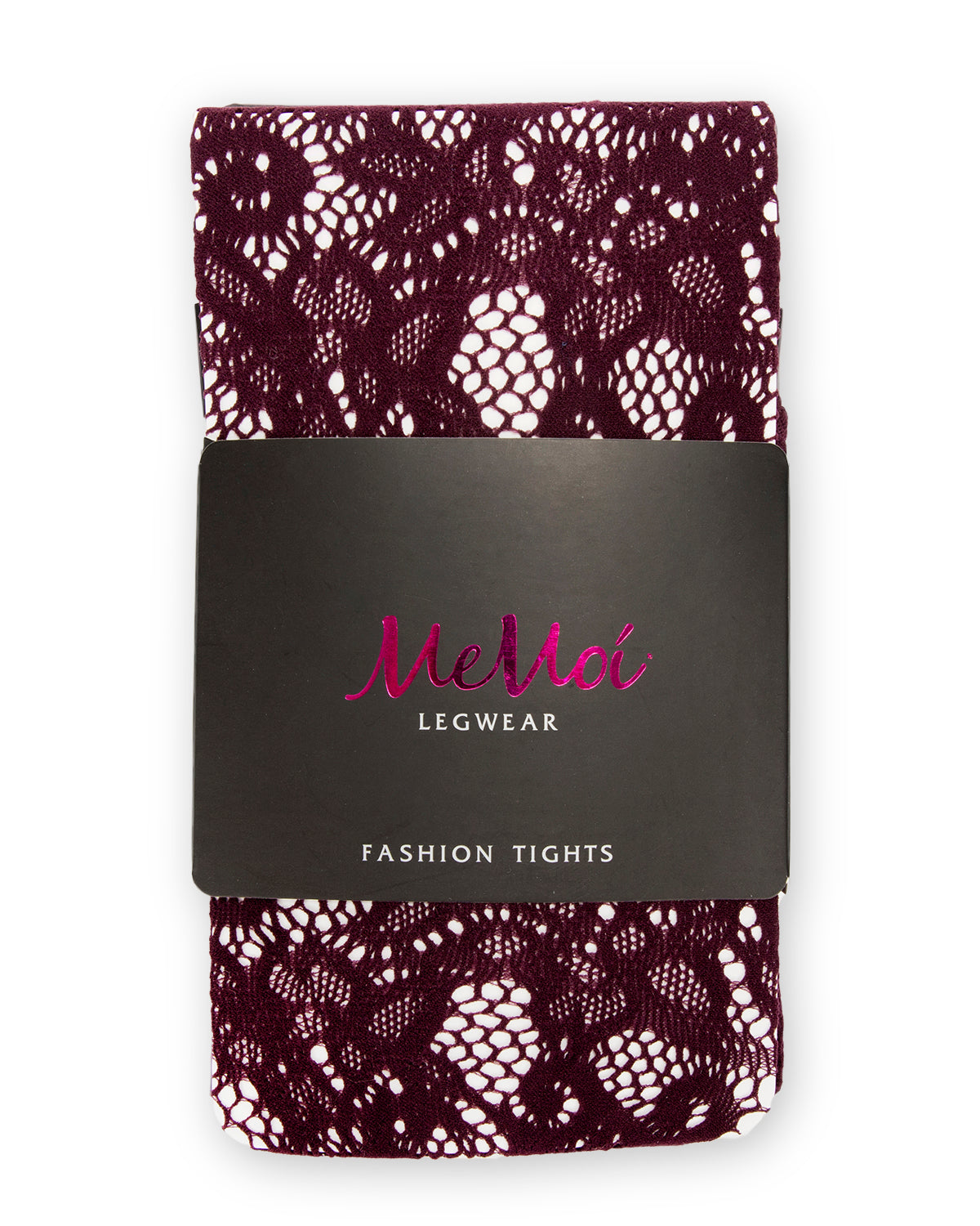 Women's Artistic Garden Nylon Net Tights : Color: Fig