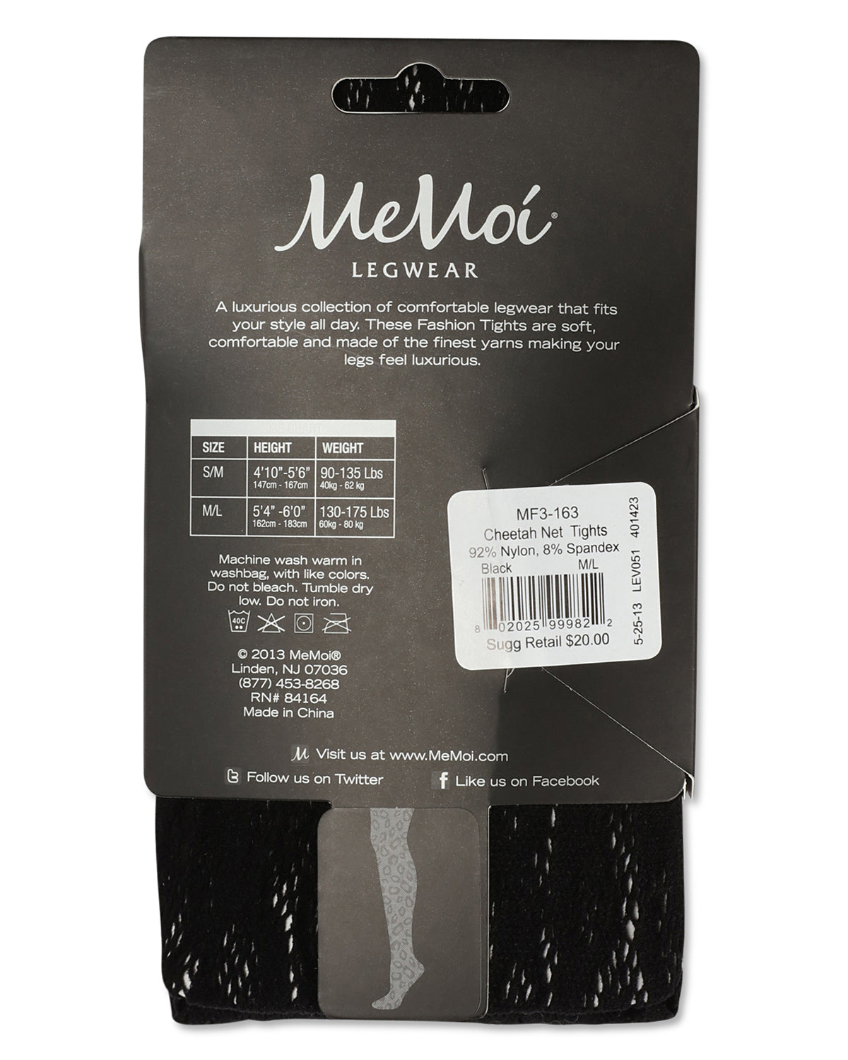 Cheetah Print Breathable Net Tights : Color: Black