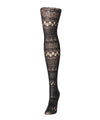 Women's Chic Infinity Nylon Net Tights : Color: Black