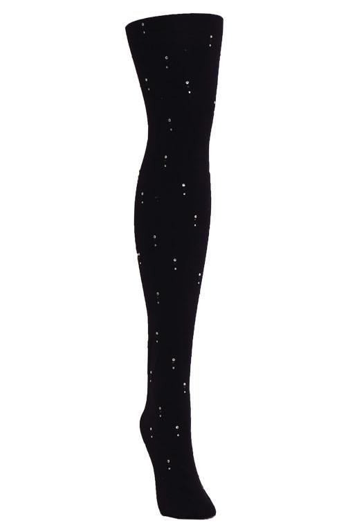 Women's Glam Drop Opaque Nylon Tights : Color: Black