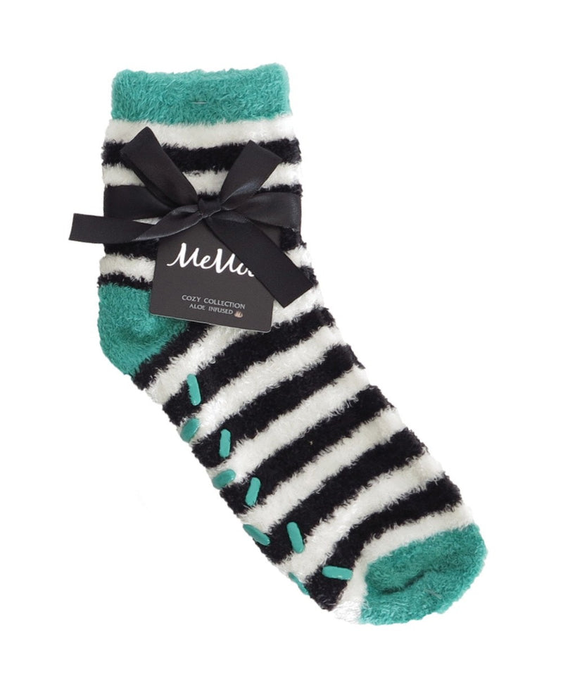 MeMoi Colorblock Fuzzy Socks with Aloe
