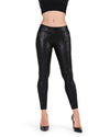 Sophisticated Metallic Snakeskin Leggings : Color: Black