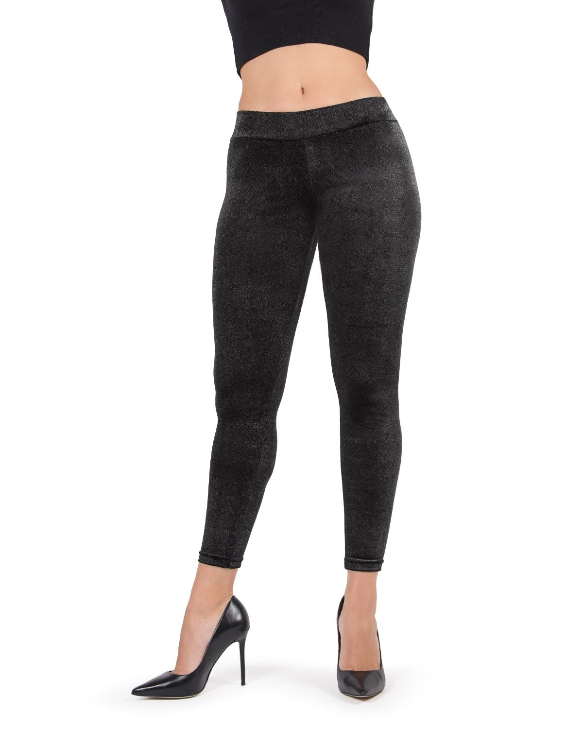 Women's Glam Rock Stretch Leggings : Color: Black