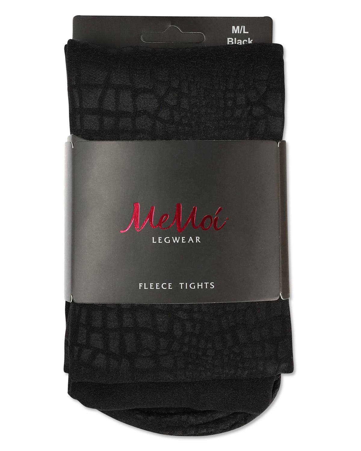 Women's Snakeskin Fleece Lined Opaque Winter Tights : Color: Black