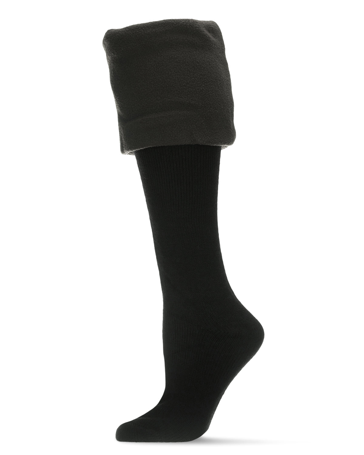 Extra Fuzzy Cuff Welly Boot Socks : Color: Forged Iron