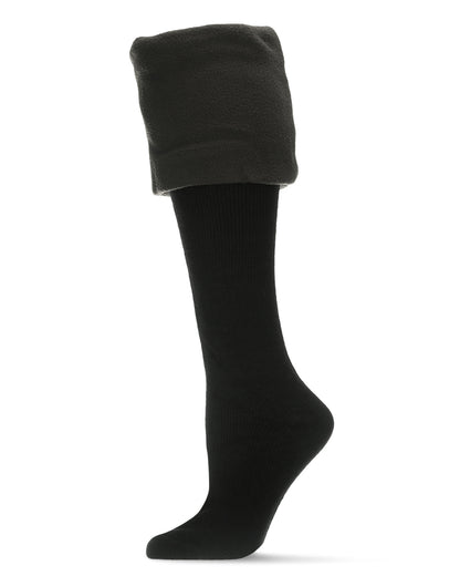Extra Fuzzy Cuff Welly Boot Socks : Color: Forged Iron