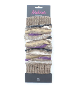MeMoi Multi Stripe Knit Legwarmer