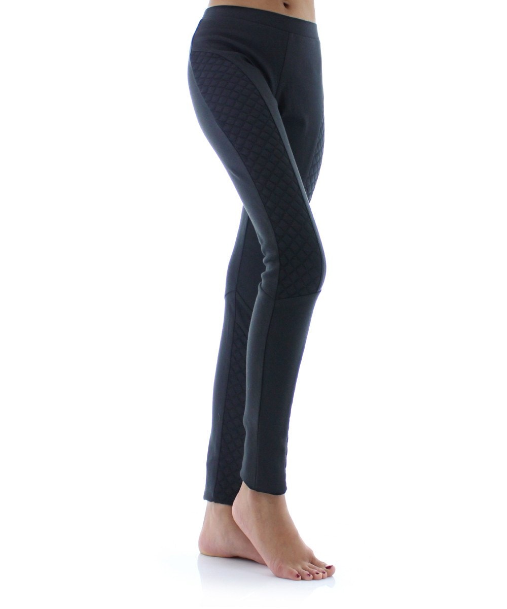 Koldre Quilted Diamond Leggings : Color: Black