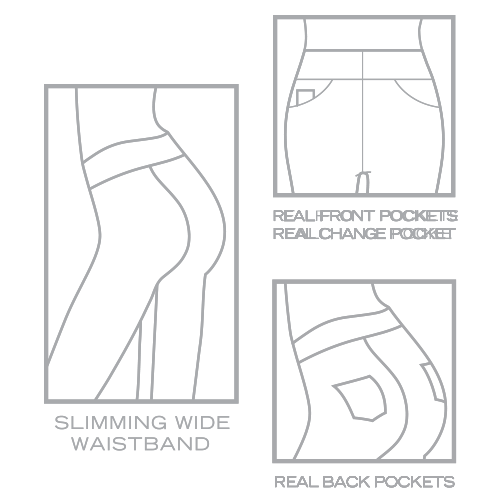 Real Comfort® Wide Waistband Leggings, Slimming Stretch Cotton