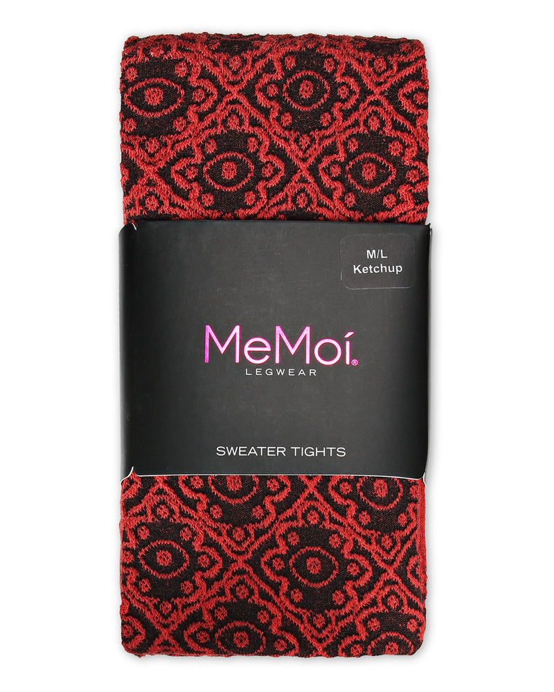 MeMoi Diamond Pattern Swirl Cotton Blend Women's Sweater Tights - Mens -  Male 