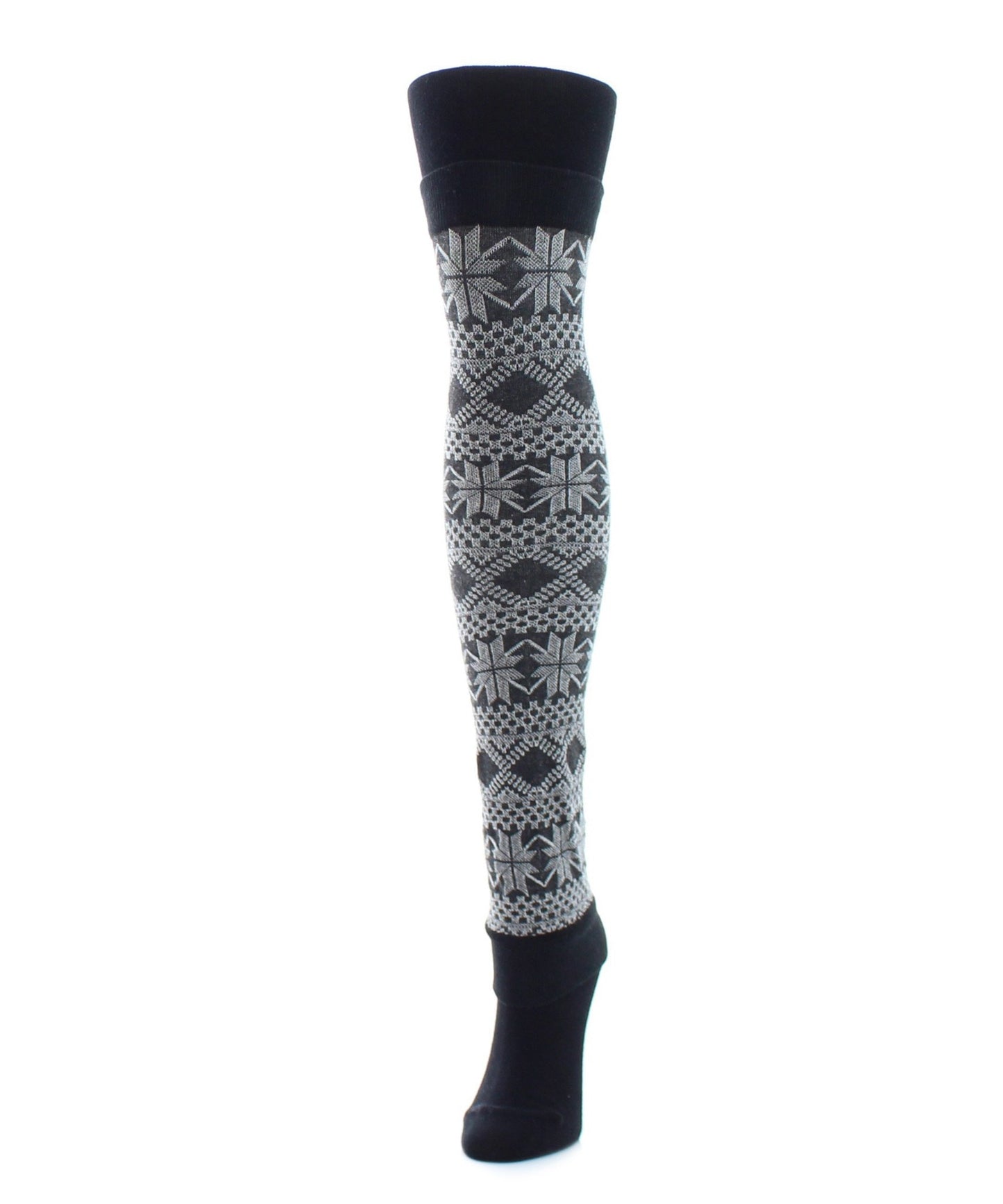 Flake Zone Cotton Blend Sweater Tights/Legwarmer : Color: Black/Black