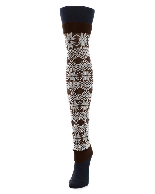 Flake Zone Cotton Blend Sweater Tights/Legwarmer : Color: Sudan Brown/Brown Heather