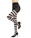 Grand Stripe Cotton Blend Sweater Tights : Color: Black
