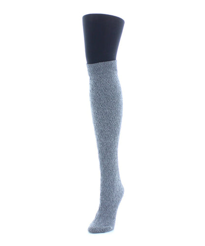 Triple Zag Layered-Look Tights : Color: Black/Gray Heather