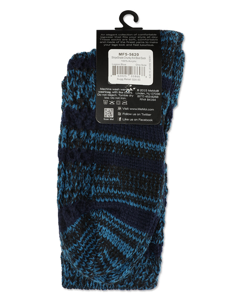 Stripe Shade Legion Chunky Knit Boot Sock