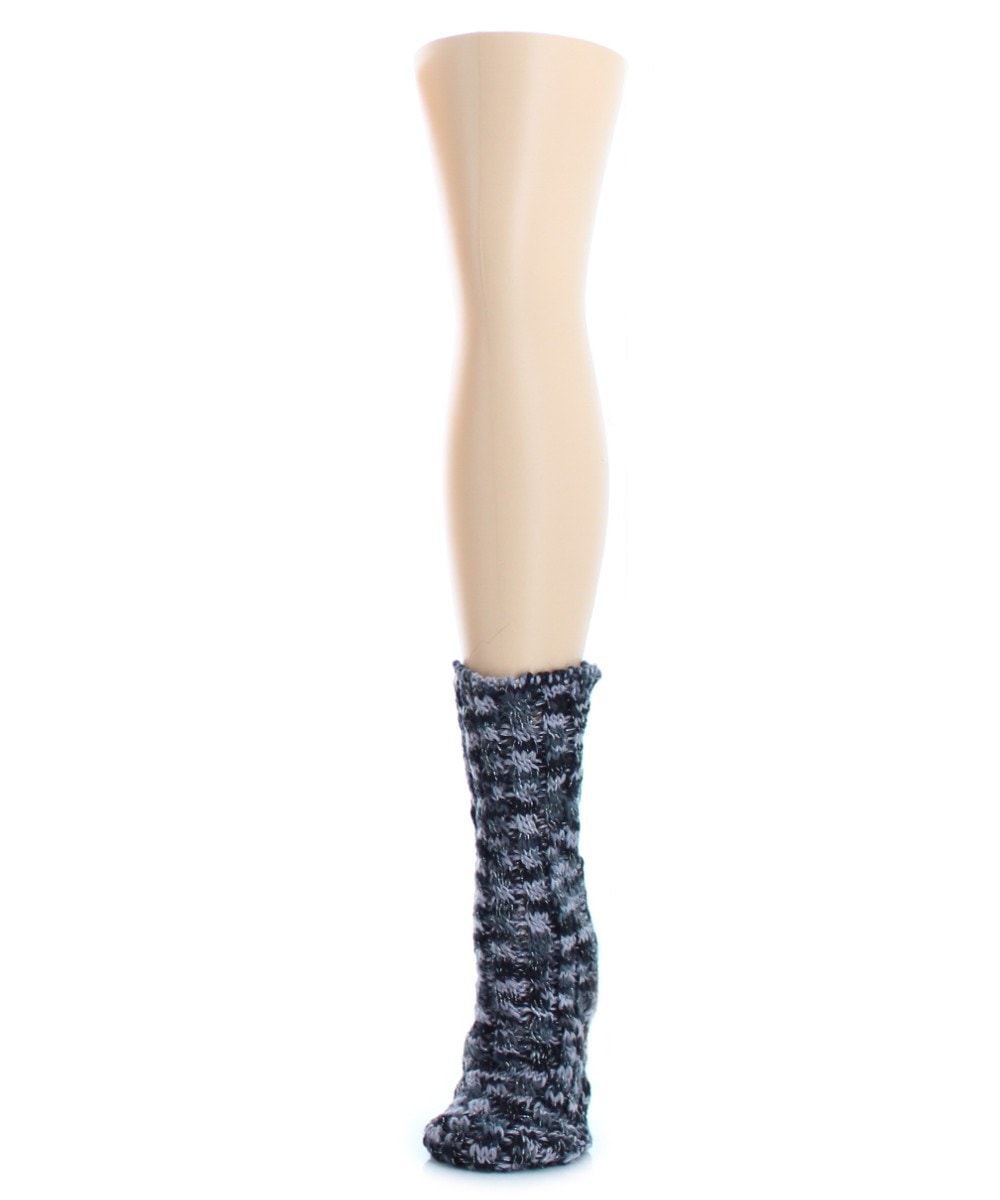 Color Bunch Chunky Knit Boot Socks : Color: Black