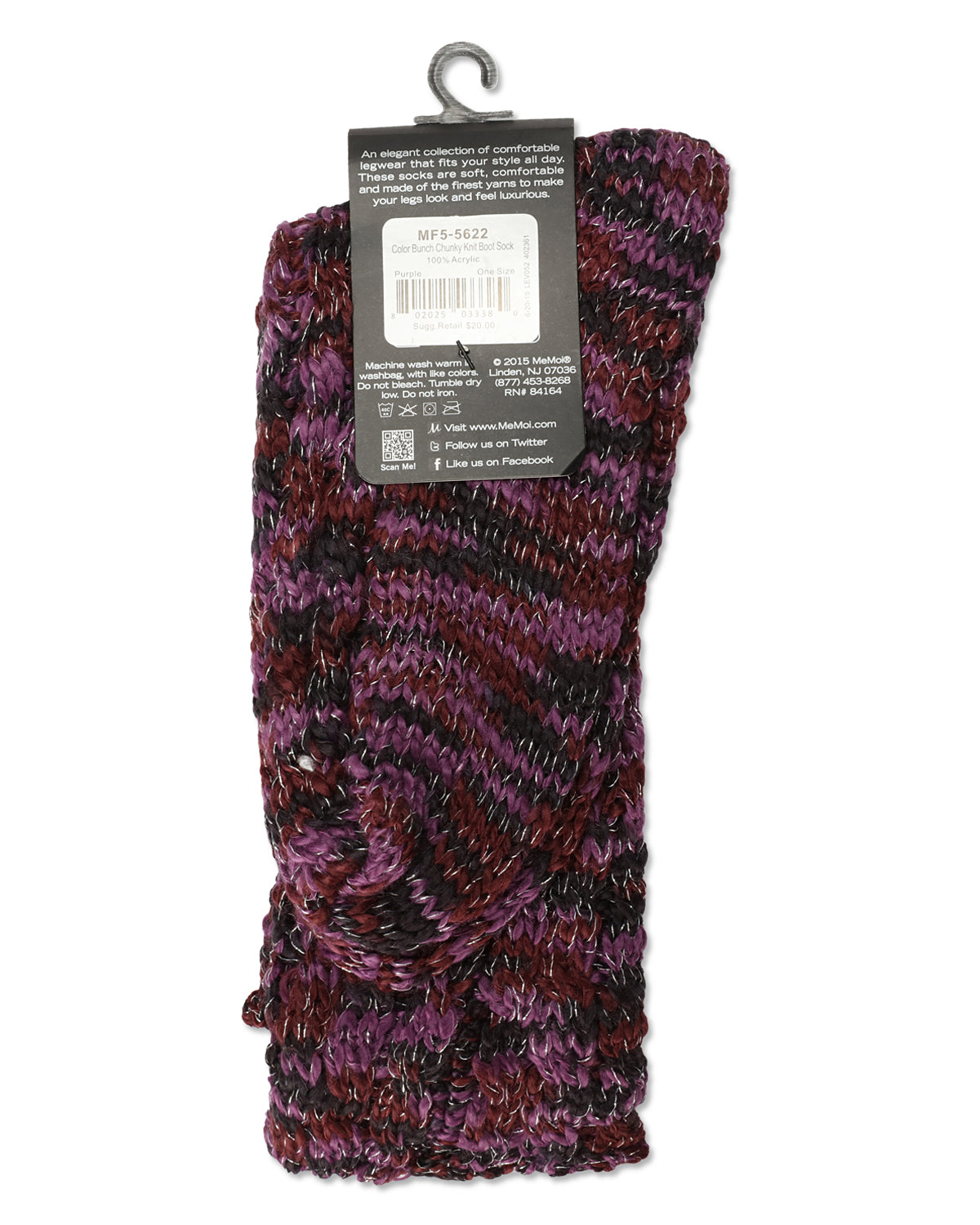 Color Bunch Chunky Knit Boot Socks : Color: Black
