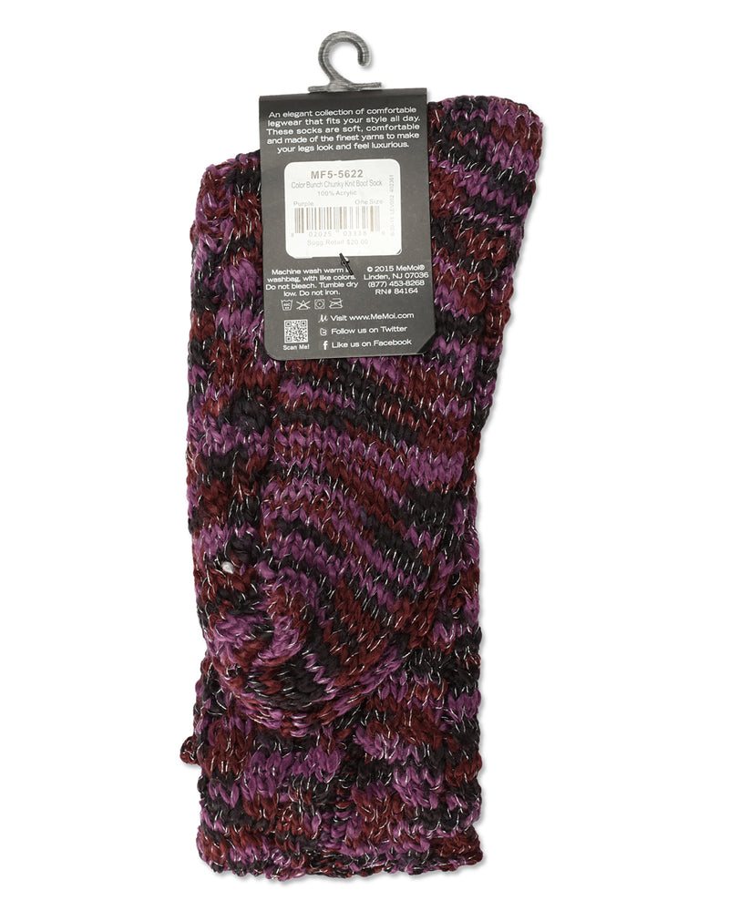 Color Bunch Chunky Knit Boot Socks