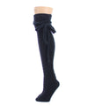 Sailors Knot Chunky Knit Over The Knee Sock : Color: Black