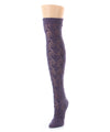Zig Asymmetry Chunky Knit Over The Knee Sock : Color: Lavender