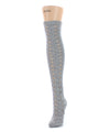 Linear Loop Chunky Knit Over The Knee Warm Socks : Color: Medium Gray Heather