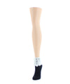 Crochet Cuff Women's Wool Blend Anklet Socks : Color: Black